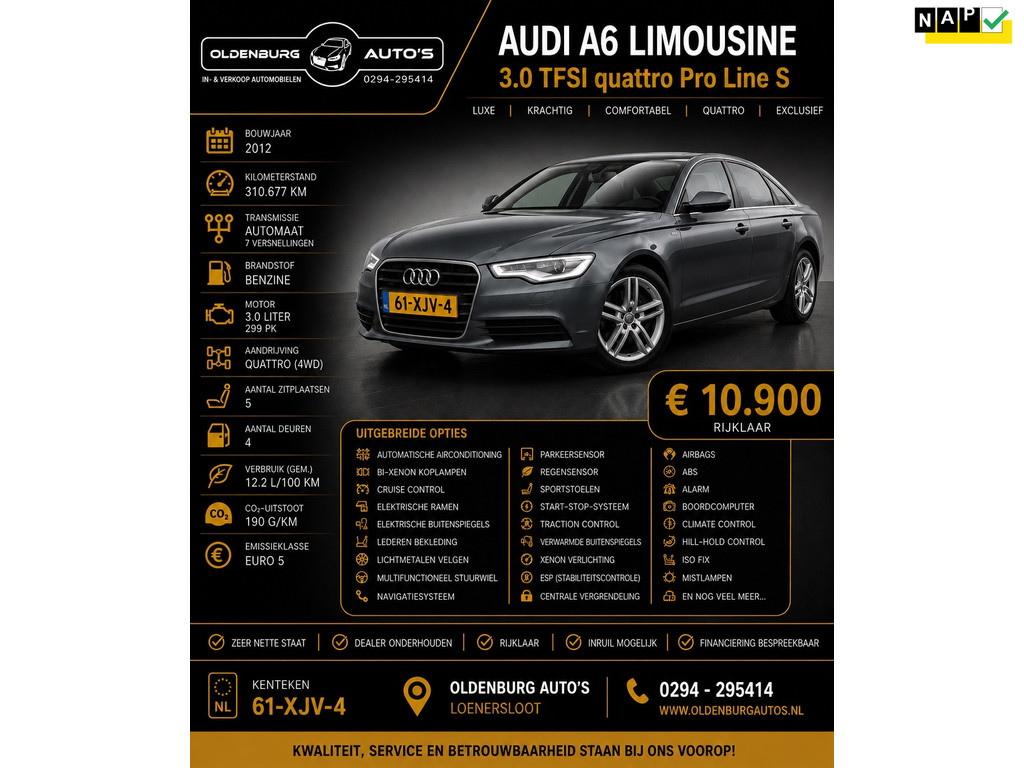 Audi A6 Limousine 3.0 TFSI quattro Pro Line S 53905140-0.jpg | Auto rijser
